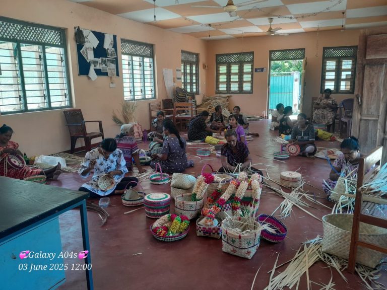 Sivan Arul members with palmyra products